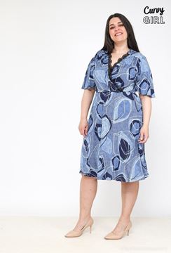 Picture of PLUS SIZE DRESS BUTTERFLY SLEEVES